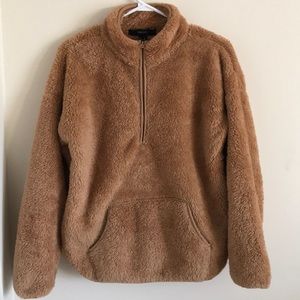 Teddy half zip sweater